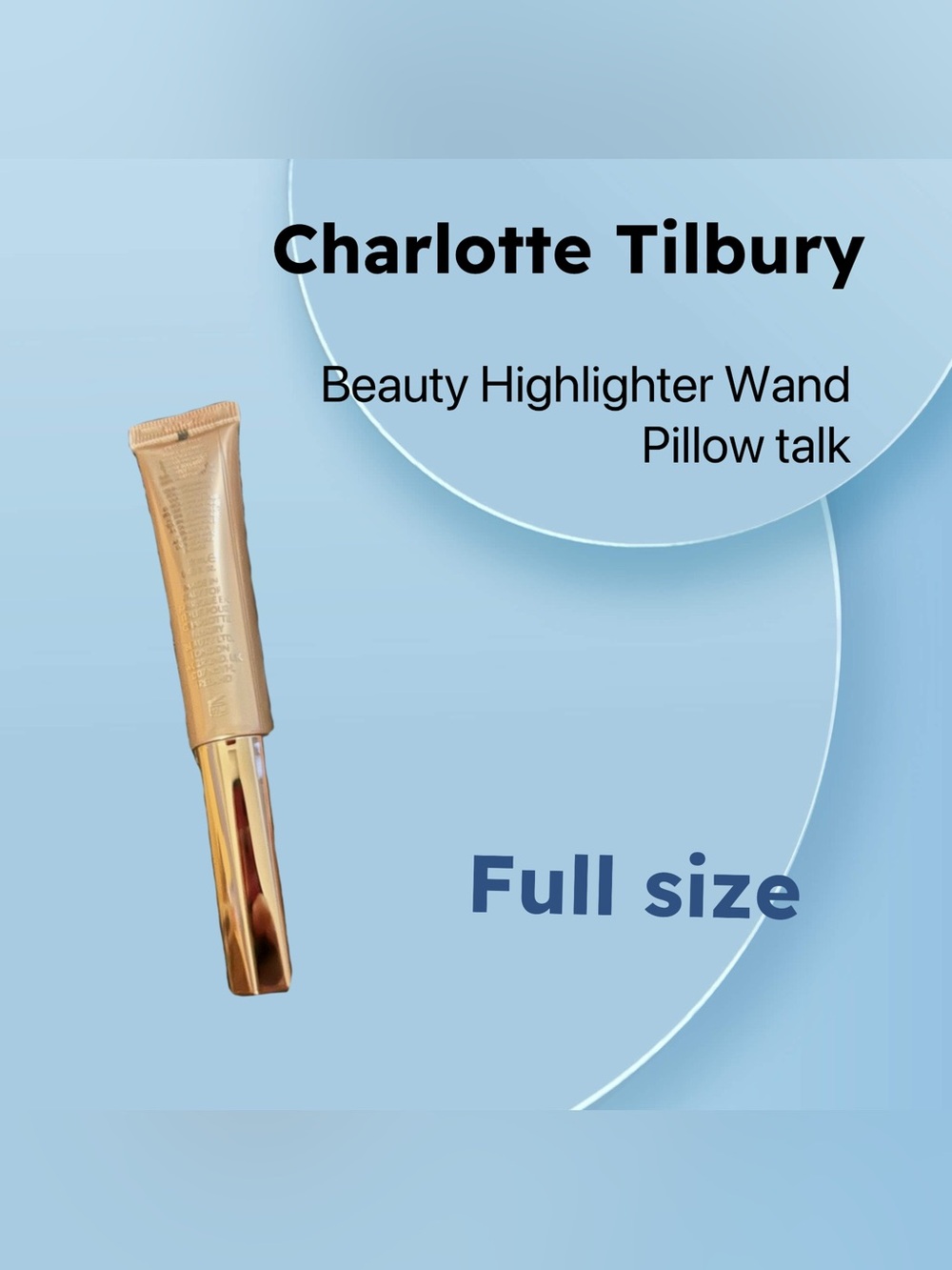 🇬🇧🆕 CHARLOTTE TILBURY |FULL| Sponge tip Pillow Talk Beauty Highlighter Wand*